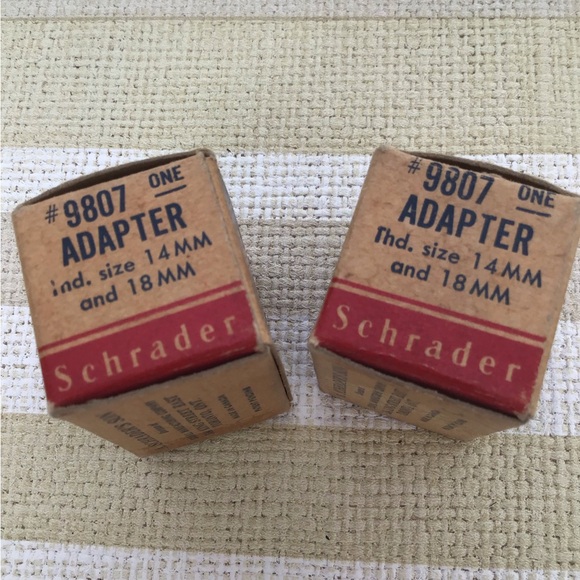 Schrader vintage nos car parts in original boxes man cave garage decor display - Picture 6 of 8
